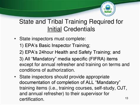 State, Local, Tribal and Federal Inspection/Training Officers .